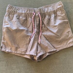 ASOS Gray Swim Shorts with Multicolor Drawstring